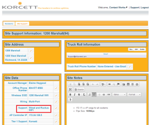 Wired or Wireless - Location Account Page